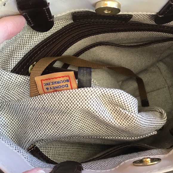 Dooney woven Barlow satchel basket weave embossed leather - Picture 15 of 16